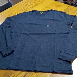 Ralph Lauren Polo Mens Shirt Large DARK GRAY Black NEW Casual COTTON